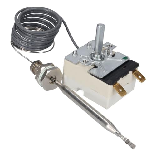 ensipart Thermostat 97-185 °C kompatibel mit EGO 55.13034.100 mit Stopfbuchse 1-poliger Fritteusenthermostat