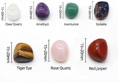 Qlisytpps 10pcs Healing Crystals Set Real Crystals Stones Kit, Chakra Crystals Gemstones Amethyst Clusters,geode Crystals,Chakra Necklace Witchcraft Crystals Gifts Beginners Gift