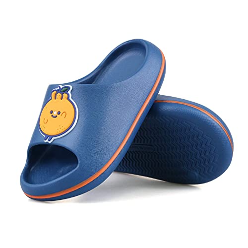 Toddler Fruit Bath Shower Slippers, Boys Banana Cartoon Pattern Soft Slide Sandals, Kids Non-Slip Slippers Summer Slides Sandals Beach Pool Water Shoes3