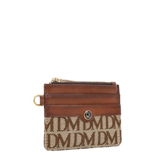 Image of Da Milano Leather Card Holder for Men & Women - Beige & Cognac | Leather