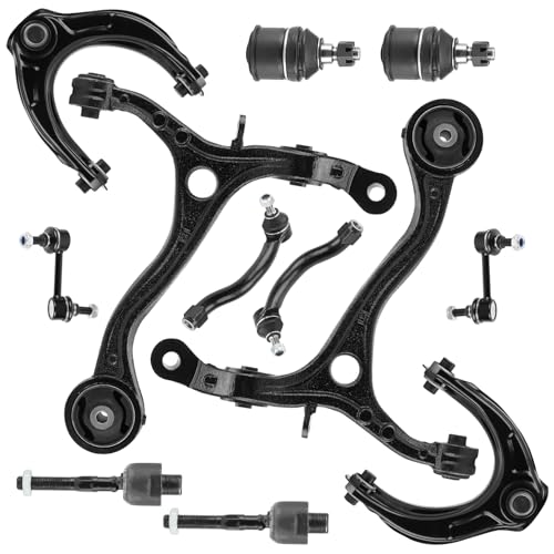 Clunk From Front Suspension When Driving at Low Speed Over Bumps or Turning - 2015 Acura TLX 3 Front Upper & Lower Control Arm w/Ball Joint for Honda Accord 2008-2012, Sway Bar + Tie Rods, 12Pcs Suspension Kit K620614 K620615 K90456 K90457 ES800459 ES800460 EV800461 K500081 K641112 K641113