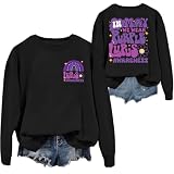 Sudadera de concienciación sobre el lupus, en mayo llevamos sudadera morada, Negro, M