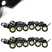 HOTSYSTEM Eagle Eye LED Light Bulbs 9W DC12V 12mm for Off-Road Car ATV Camper Trunk Motorcycle Day Time DRL License Plate Turn Signal Stop Parking Tail Reverse Fog Trunk Backup Light (White,12-pack)