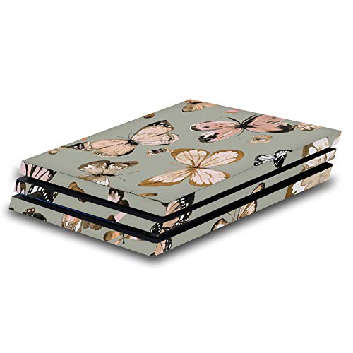 Couverture Vinyle Premium Motif Ninola Papillons Or Vert pour Sony PlayStation 4 Pro