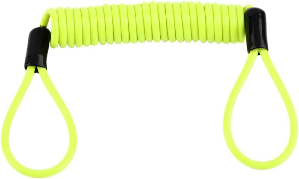 Disc Lock Reminder Cable Alarm Lock Security Spring Reminder Cable for Scooter Motorcycle Bike Brake Disc Fluorescent Green Motorcycle Spring
