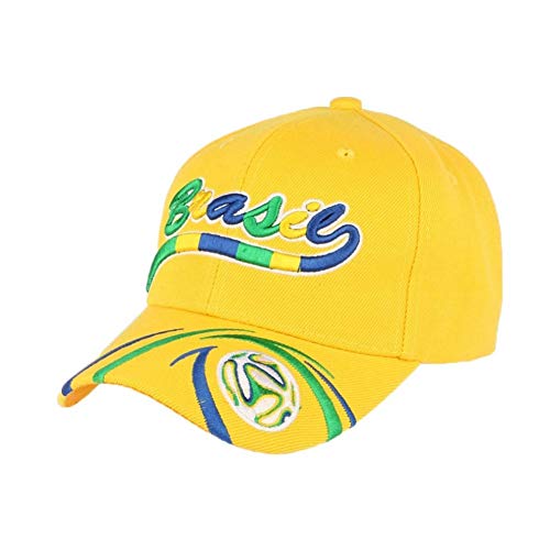 PAYS Casquette Bresil Foot Jaune Verte et Bleu - Mixte