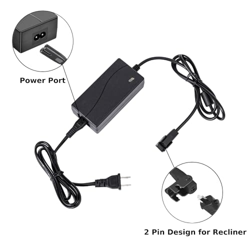 universal power recliner power supply 29v 2a 2 pin acdc switching power supply adapter for electric reclinercouchlift chairstanding desk