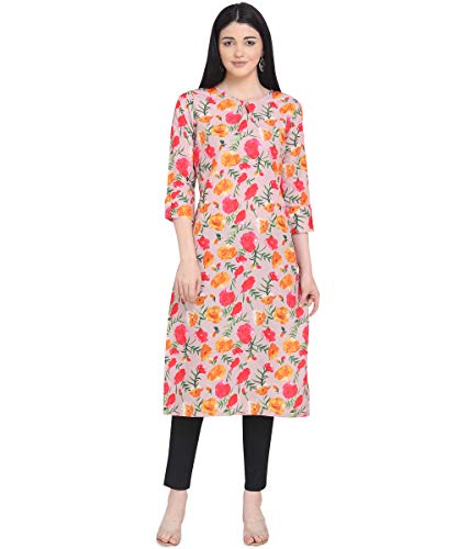 Image of LookMark Women's Crepe Regular Kurta