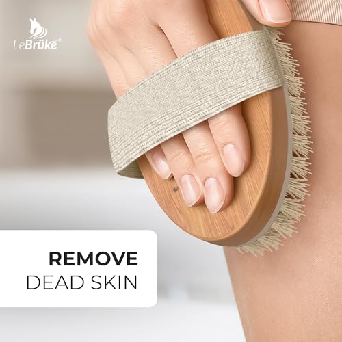 Lebrüke® Dry Body Brush - with Practical Storage Bag - Perfect for Removing Dead Skin - Exfoliating Bath Brush - Image 4
