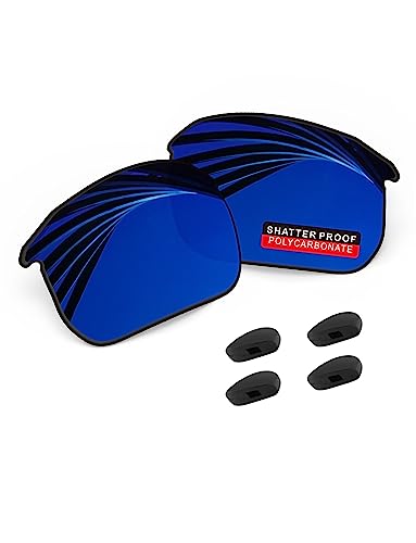 Image of PRO+ Polycarbonate Polarized Replacement Lenses & Nose Pads for BOSE Tempo BMD0011 Sunglasses - Sapphire Blue