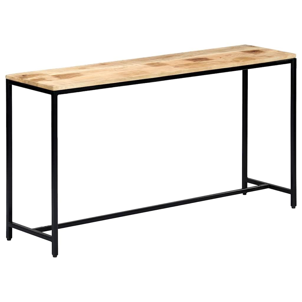 Tavolo consolle in legno massello con manico 140 x 35 x 76 cm con gambe in