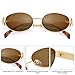 DIMENSIP Retro Oval Sunglasses for Women Men - Trendy Gold Sun Glasses - Fashion Metal Frame Shades(Gold/Brown)