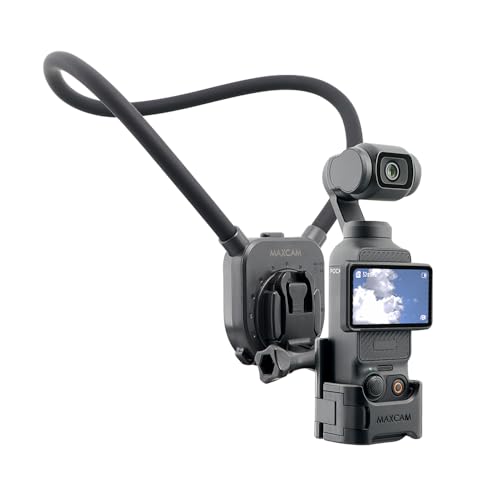 Image of MAXCAM Neck Mount Compatible with DJI Osmo Pocket 3, Solid Aluminum Ring Cycling Fishing First Person Perspective Shooting vlog.
