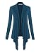 Lock and Love WSK849 Womens Off-Duty Open Front Cardigan XL Teal