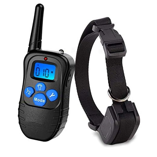 Runpettee Dog Training Collar Vibra | Dog Training Dog Training Collar Rechargeable Rainproof 330 yd Remote Dog Training Shock Collar -Vibration, Vibra Shock Electronic Collar,Shock and Tone with Backlight LCD