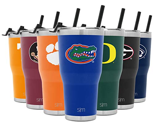 Simple Modern Officially Licensed Collegiate Florida Gators Tumbler with Straw and Flip Lid | Insulated Stainless Steel 30oz Thermos | Cruiser Collection | University of Florida