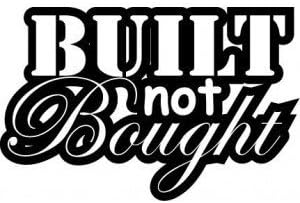 Built Not bought Decal type 3, sticker Black 20cm