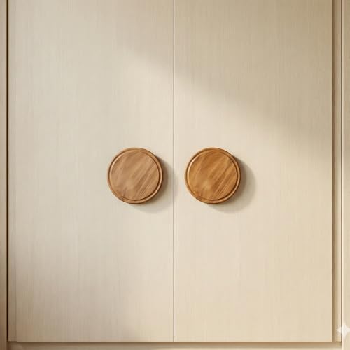 Image of Teak Wood Wardrobe Handle /Wardrobe Door Handle /Cabinet Handle /Modern Handle for Interior (4 Inch) Natural Wood Finish-| 3 Years Warranty |
