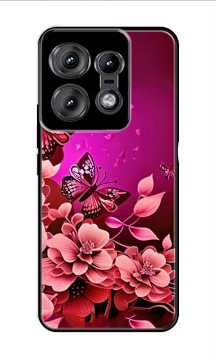 Image of Metal TPU Printed Back Cover for Motorola Edge 50 Pro 5G (Butterflies) 360 Degree Protection | Camera Protection -25092024(AH)