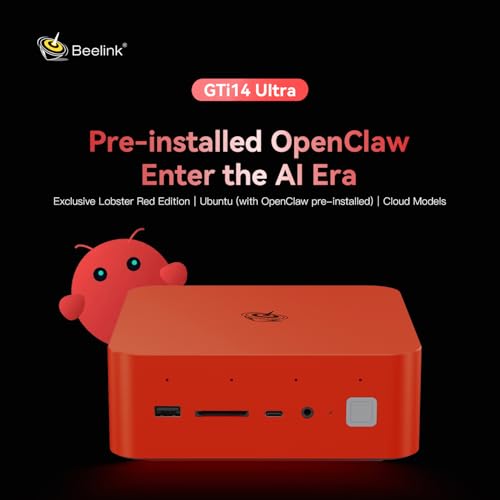 Image of Beelink GTI14 Mini PC with Intel Core Ultra 9 185H(16C /22T, up to 5.1GHz), 32GB DDR5 1TB NVMe M.2 SSD Triple Display Output Dual 10G LAN, WiFi7, BT5.4, W-11 Pro Gaming Business Mini PC