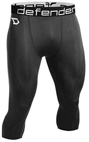 Defender Men's Compression Baselayer Capri Legging Shorts Tights Baseball BB_M