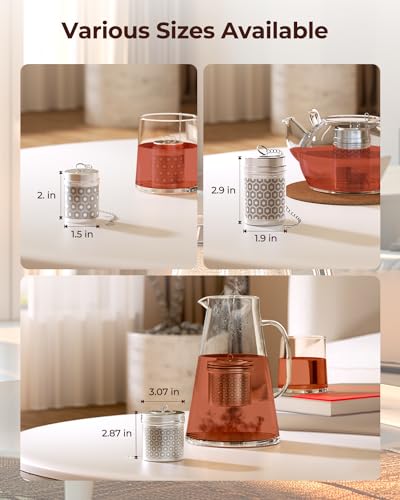 Reinmoson RMS-TEA-HG-3.8CM Strainers For Loose Tea, Extra Fine Mesh Tea Infuser thumb #8