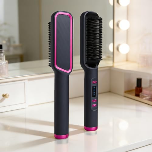 Cepillo alisador de cabello con 4 temperaturas y pantalla LED miniatura 1