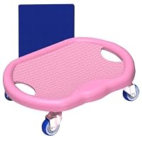 Planche À Roulettes Pour Abdominaux – PVC Acier Inoxydable, 32 X 27 X 9 Cm, Roue À Roulettes, Robuste | Entraîneur De Force De Base D'équipement