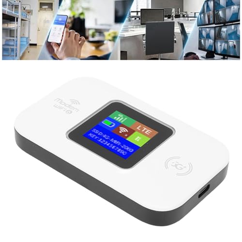 Image of 4G Mobile WiFi 300Mbps Portable Router for High Speed Network with Long Battery Life for Travelers LTE Portable Router for Tablets and Laptops (White)