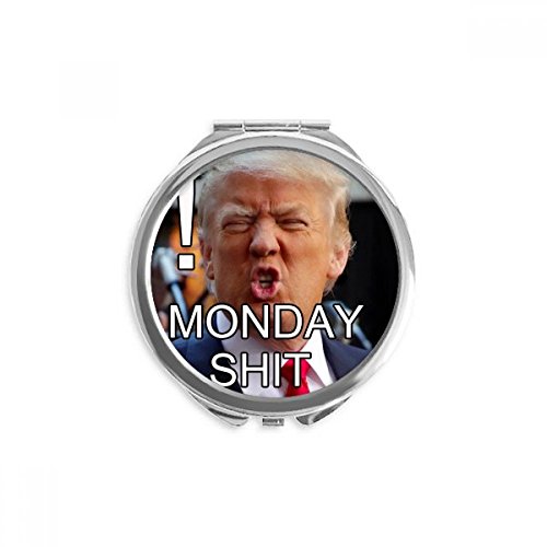 Miroir de poche Trump compact, fini les retouches manquées avec ce mini miroir rond