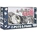 Playkidiz Durable 11 Piece Stainless Steel Pots and Pans - Cookware Playset for Kids Pretend Play House