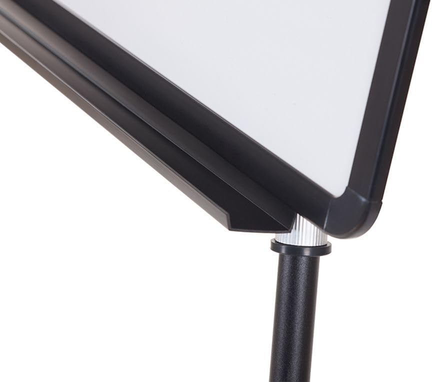 MasterVision Silver Easy-Clean Dry Erase Tripod Presentation Easel, 78" x 43", Black (EA23000475)