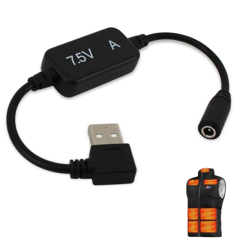 Amazon.co.jp: YCJDP USB変換ケーブル 7.5V for ワークマン ヒーター