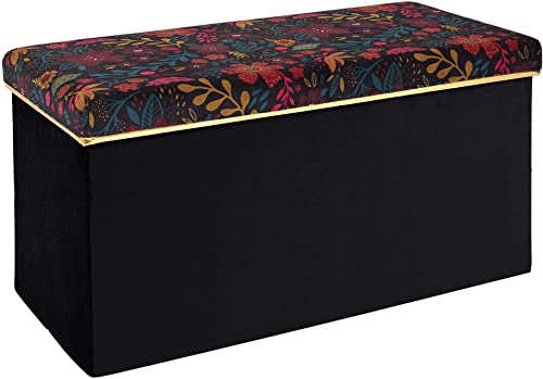 marque The Home Deco Factory Coffre Banc Pliable Olga, Noir Cover