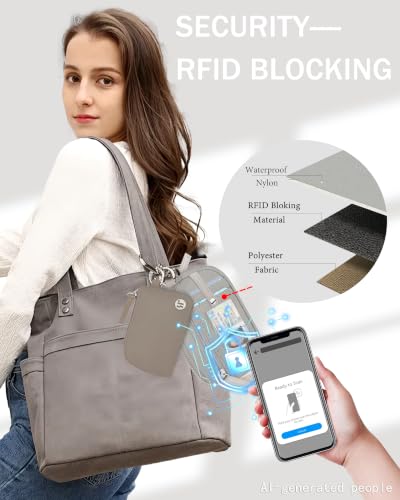 Image of Wallet Wristlet for Women, RFID Wallet Keychain with Dual Pocket | Nylon Wristlet Wallet with Coin Purse, ID Window, Card Holder and Small Wallet Design