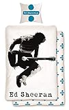 Ed Sheeren Wende-Bettwäsche Set schöne Kinder-Bettwäsche für Jung-s und Mädchen geeignet mit Gitarre cool-e Mädchen-Bettwäsche und Jungen-Bettwäsche