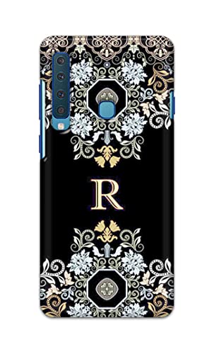 Image of PRINTFIDAA Name II Initial II Letter Floral Pattern Alphabet R Printed Designer Hard Back Case Cover for Samsung Galaxy A9 (2018) / Samsung A9S, SM-A920F / DS, SM-A9200 -(SF) MVN1007
