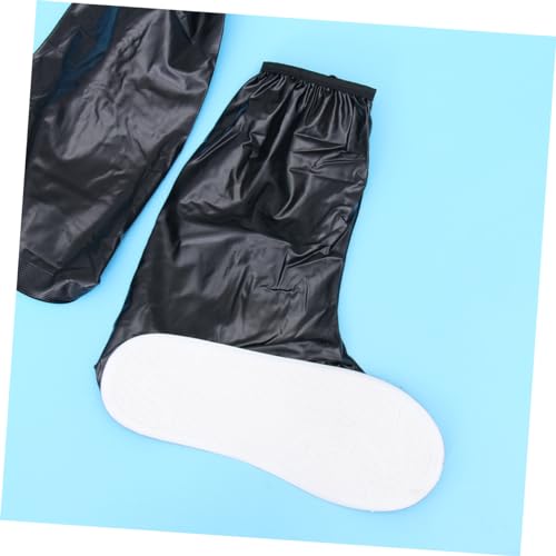 Cubrezapatos impermeables de PVC para hombre, alta protección, cierre con cremallera, antideslizantes, talla XXL, color negro miniatura 5