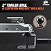 METOWARE 3-in-1 ATV/UTV Trailer Hitch Towing Ball Mount With 2 Inch Ball Rated 3500 LBS, Fits 1 1/4 Inch Receiver With 1/2 Inch Pin & Clip