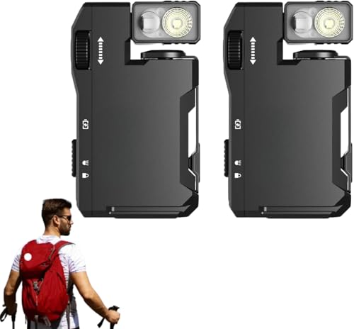 YuuFcy G5 EDC 400 Lumens Flashlight G5 Rechargeable EDC Lampe mit 3 Modi IP68 Wasserdicht und magnetisch für den AußEnbereich und Notfälle (Schwarz*2)
