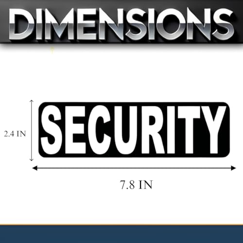 Image of Generic Warning Security Sticker 7.8 x 2.4 Inch., RC8987, Black White