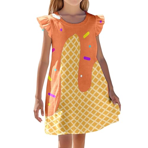 Lila Mädchen Kleid Sommer Bekleidungssets Rüschen Kurzärmel...