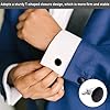 8PCS Dress Shirt Studs Black Elegant Shirt Buttons Cufflinks Accessories Classic and Formal Black Cufflinks for Men Best Gift Suitable for Banquet, Wedding, Ceremony and Business #3