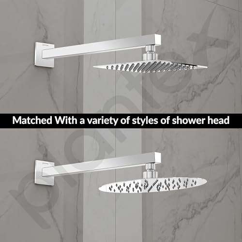 Image of Plantex 21-Inch Shower Arm for Overhead Shower /Stainless Steel Shower Pipe /Wall Mount Bathroom Fitting with -Inch Thread - Pack of 1 (Chrome)