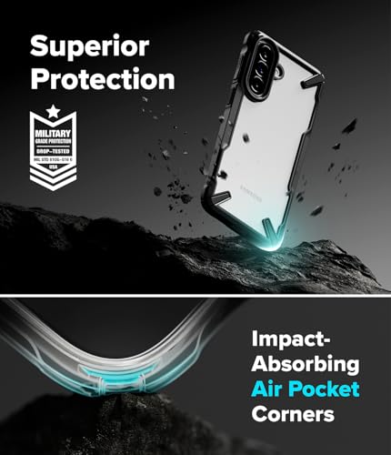 Image of Ringke Fusion-X for Samsung Galaxy A57 [Heavy Duty X-Bumper] Rugged Shockproof Protective Case Back Cover with Non-Slip Side Grip - Black