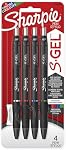 Sharpie S-Gel, Stylos à gel, point moyen (0.7 mm), Couleurs assorties, 4 Nombre