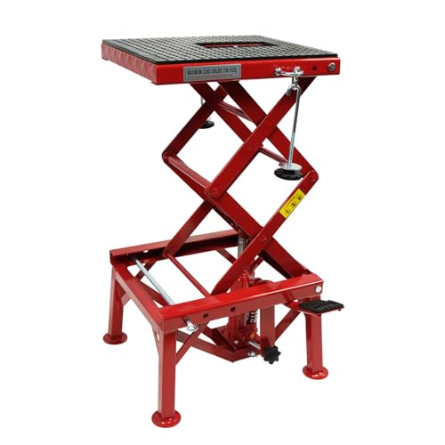 Hydraulic Motorcycle Lift Table, 300 Lb Heavy Duty Motorcycle ATV