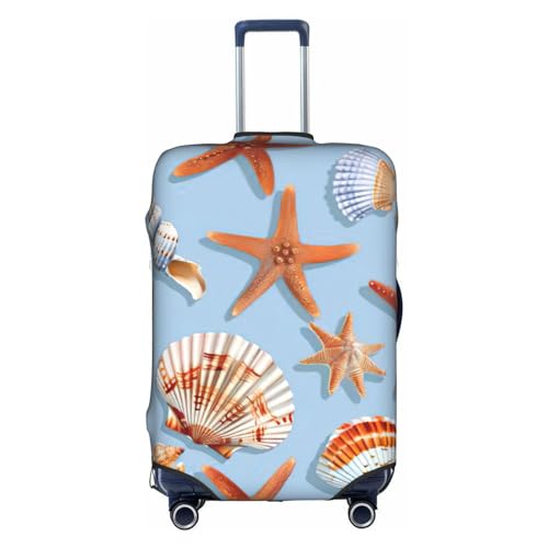Housse de valise coquillages et étoile de mer pour vos vacances d'été