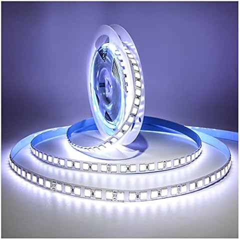 Tesfish 24V LED Strip Lights, 5M Cold White 6500K LED Light Strips SMD 5054 IP20 120 LEDs / M, Total 600 LEDs Super Bright LED Strips for Home, Shelf, Kitchen Decoration Cover