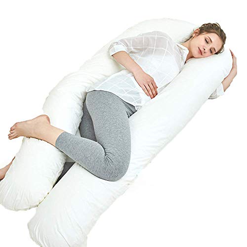 Iyan Linens Ltd Large Deluxe 9 ft big C-U shape - Full Body Pregnancy Pillow & Maternity Pillow - Back support - comfort pillow Disability/Fibromyalgia Aid Pillow only